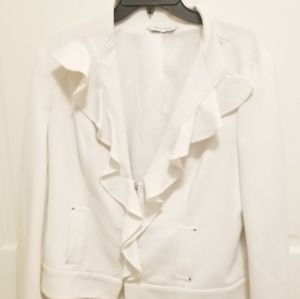Jacket with ruffle detail